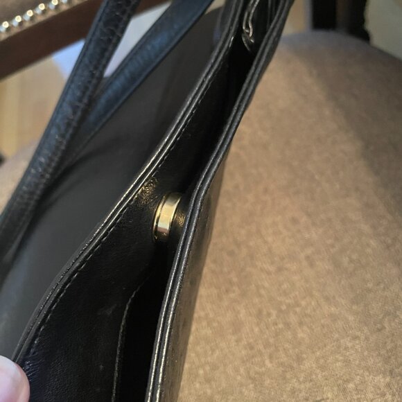 Holt Renfrew Vintage Leather Black Bag - Picture 8 of 9